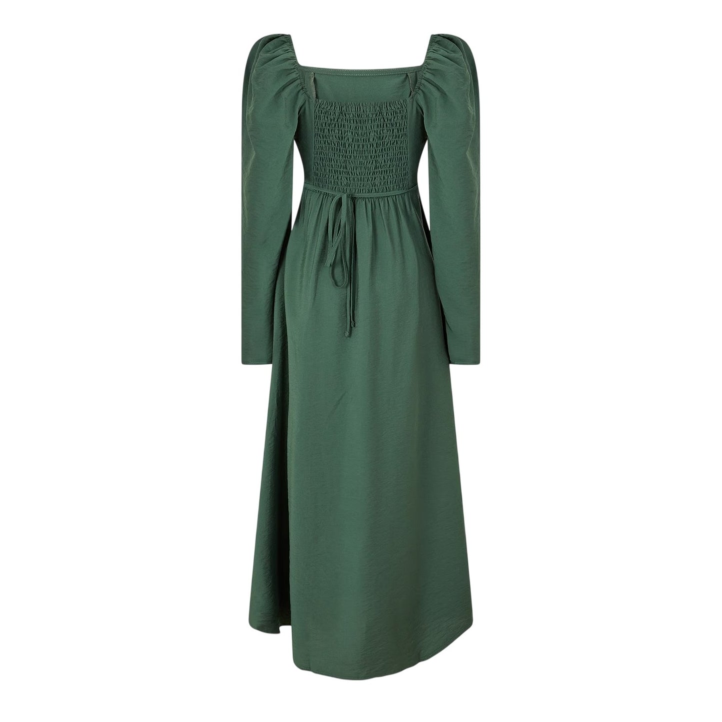 Green - Back - Nobody´s Child Womens-Ladies Abby Square Neck Puff Sleeve Midi Dress