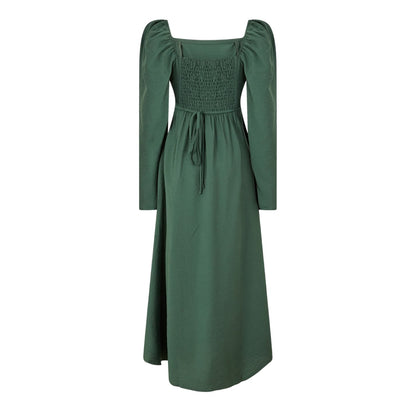 Green - Back - Nobody´s Child Womens-Ladies Abby Square Neck Puff Sleeve Midi Dress
