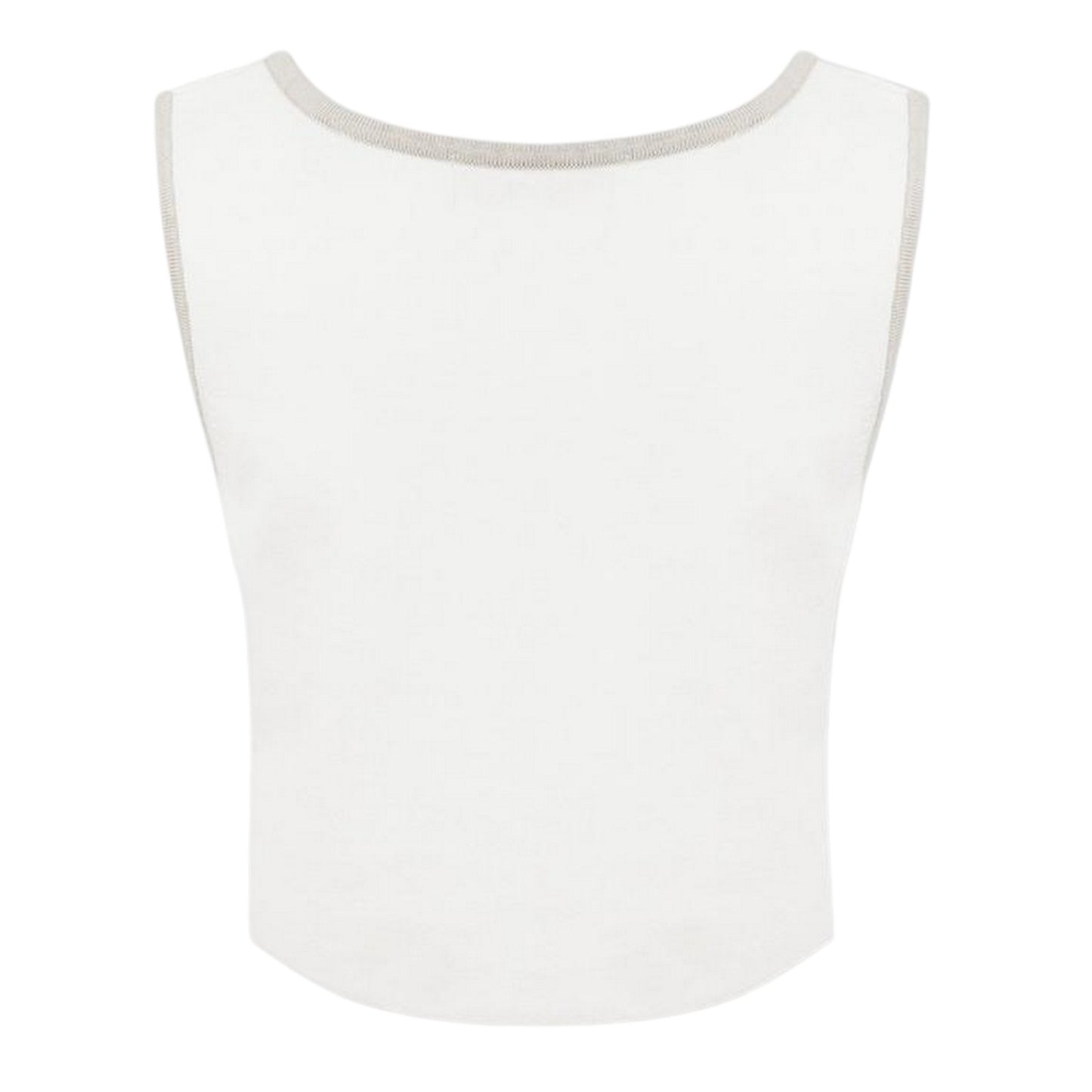 Vintage White - Back - Jack Wills Womens-Ladies Knitted Crop Top