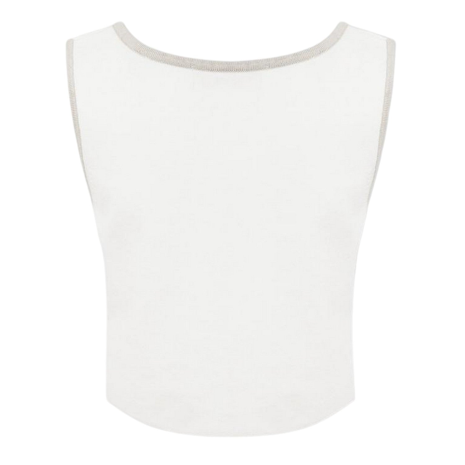 Vintage White - Back - Jack Wills Womens-Ladies Knitted Crop Top