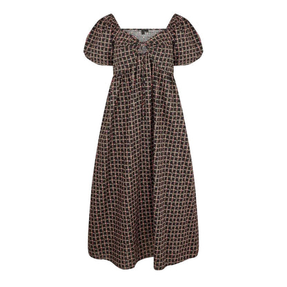 Black-Multicoloured - Front - Nobody´s Child Womens-Ladies Check Floral Midi Dress