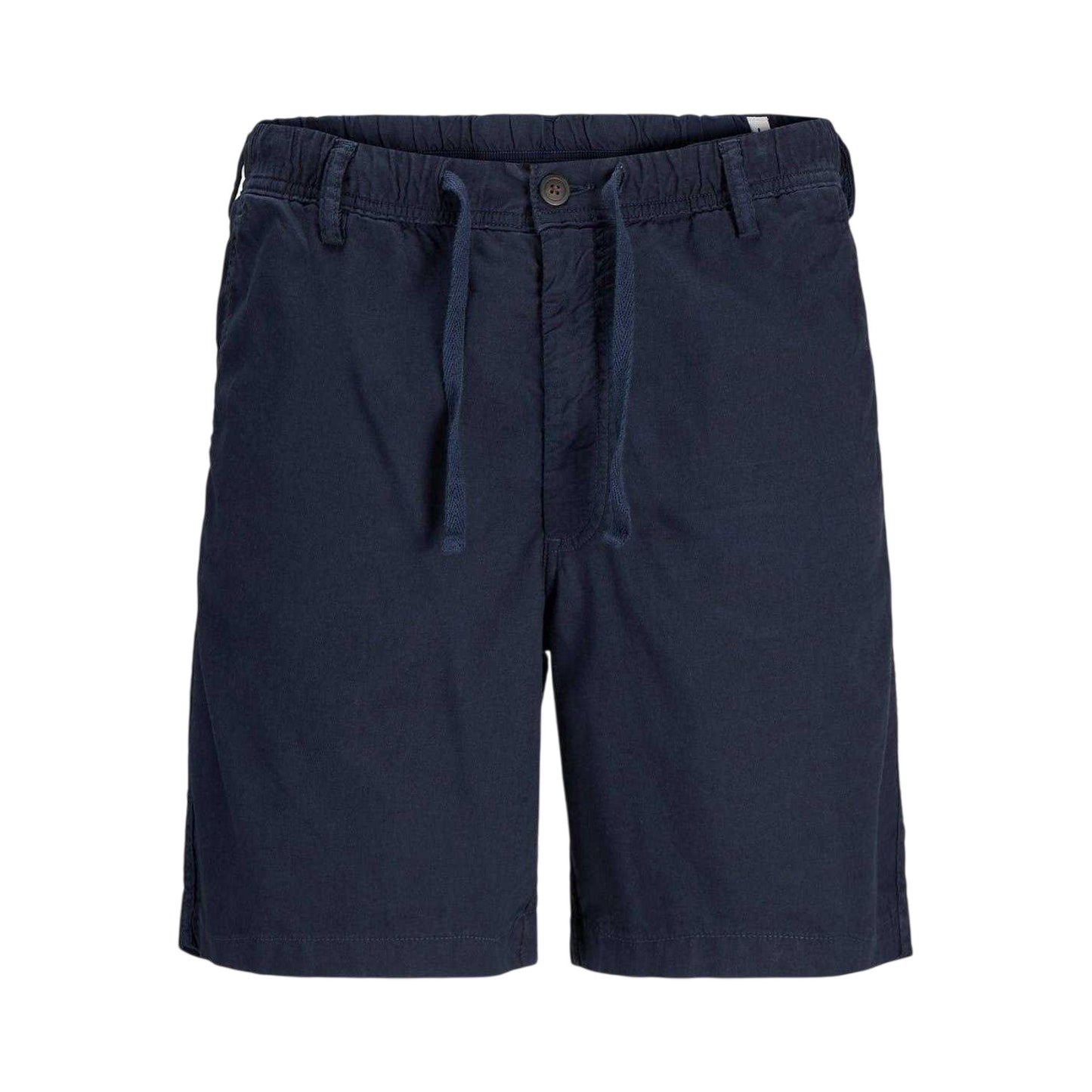 Dark Navy - Front - Jack And Jones Mens Linen Blend Shorts