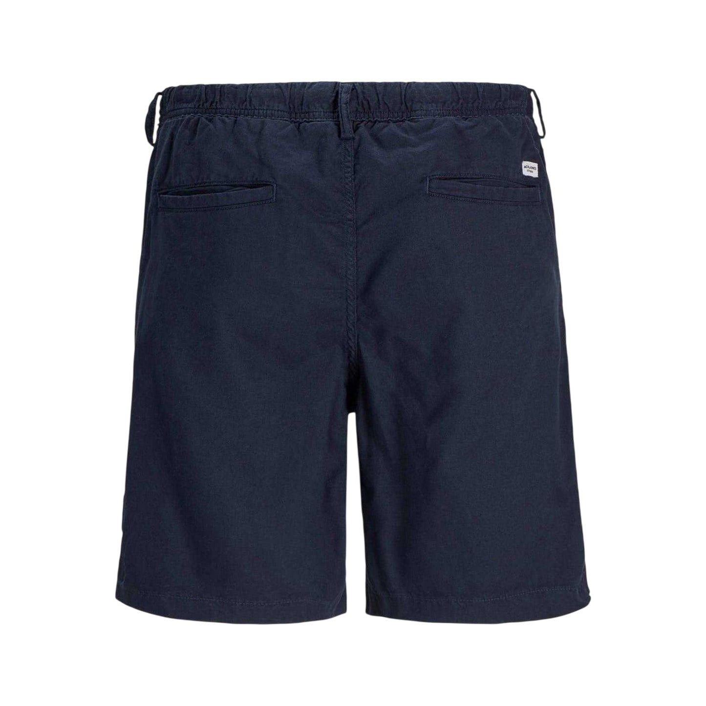 Dark Navy - Back - Jack And Jones Mens Linen Blend Shorts