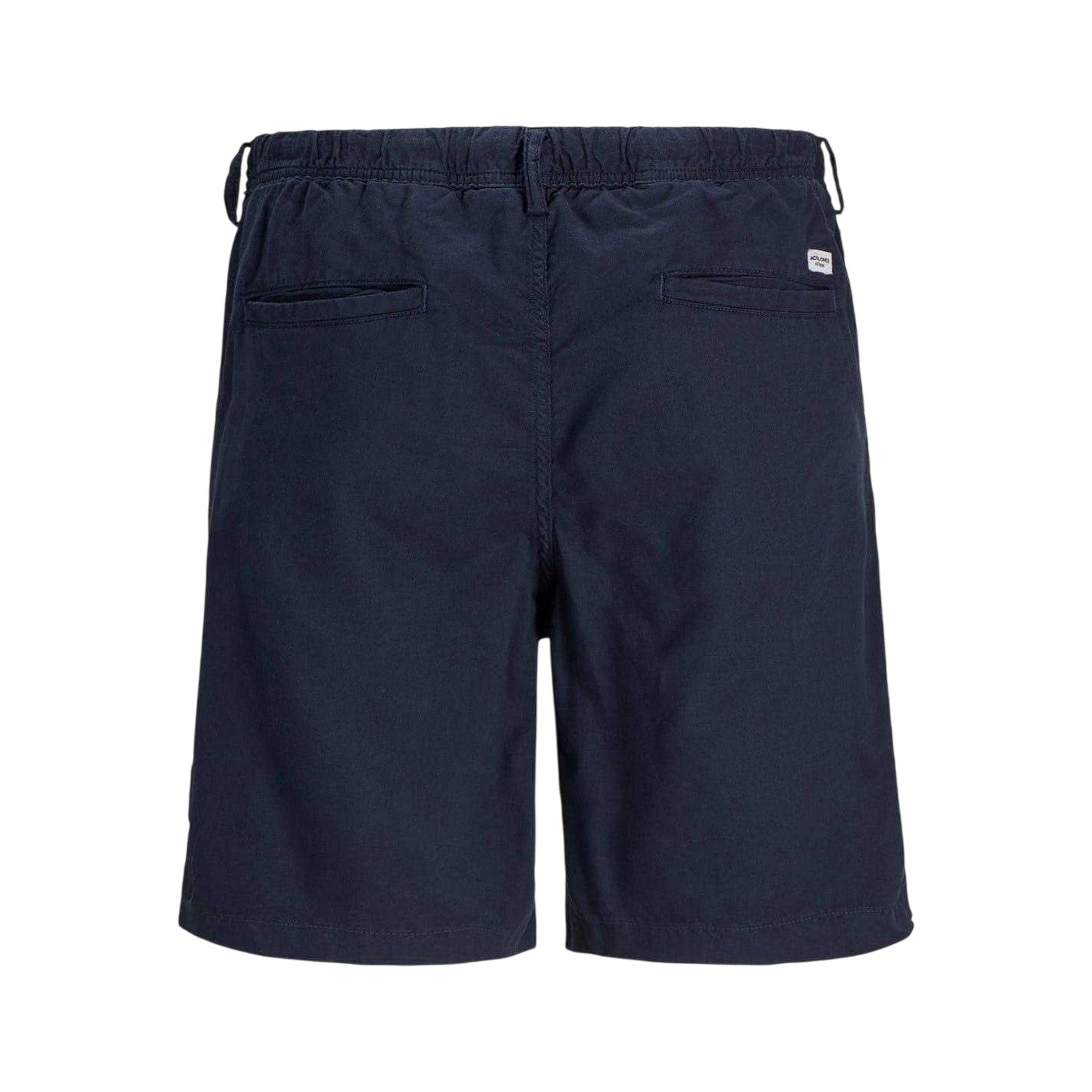 Dark Navy - Back - Jack And Jones Mens Linen Blend Shorts