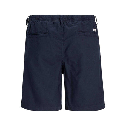 Dark Navy - Back - Jack And Jones Mens Linen Blend Shorts