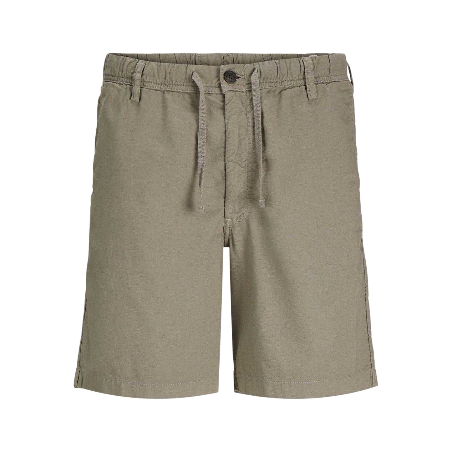 Dusty Olive - Front - Jack And Jones Mens Linen Blend Shorts