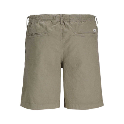 Dusty Olive - Back - Jack And Jones Mens Linen Blend Shorts