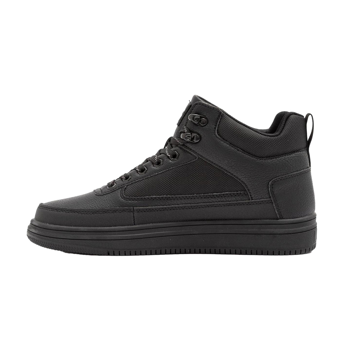 Black - Side - Aldo Mens Thunder Synthetic Leather Hiking Boots