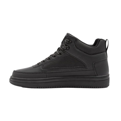 Black - Side - Aldo Mens Thunder Synthetic Leather Hiking Boots