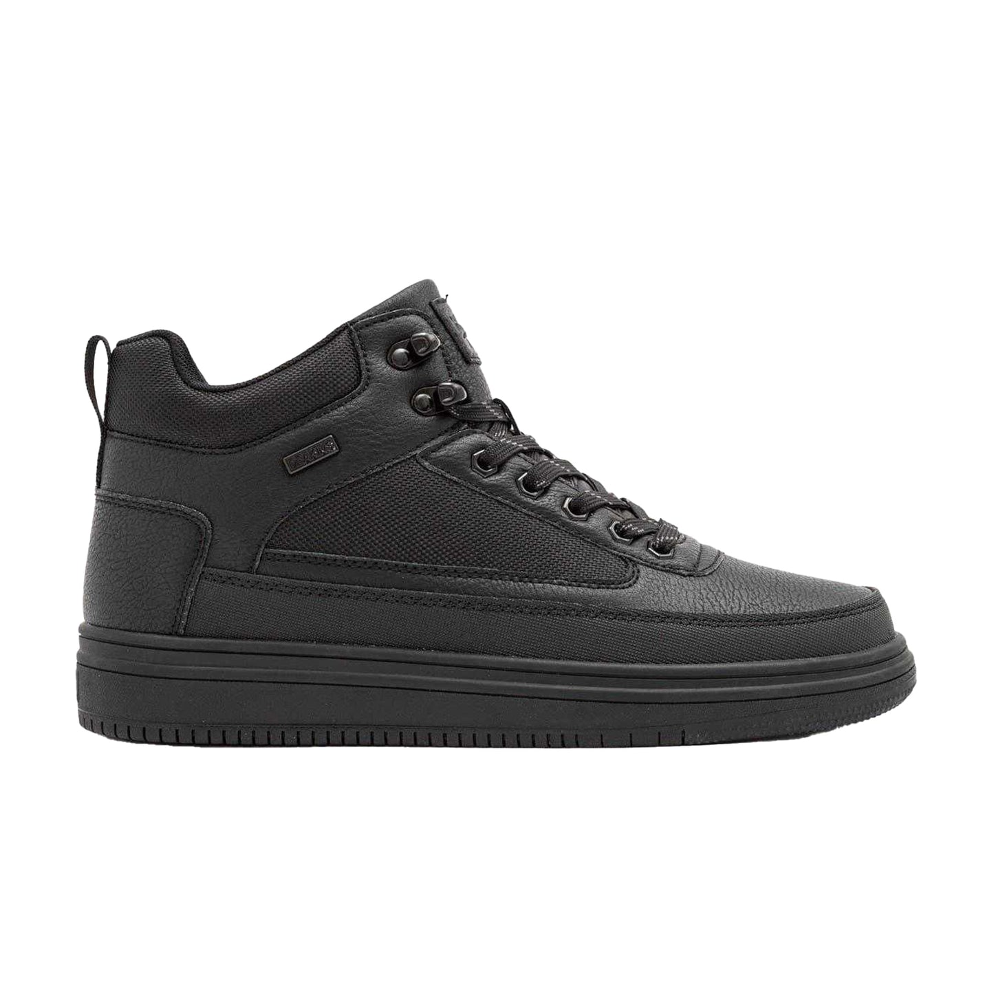 Black - Front - Aldo Mens Thunder Synthetic Leather Hiking Boots