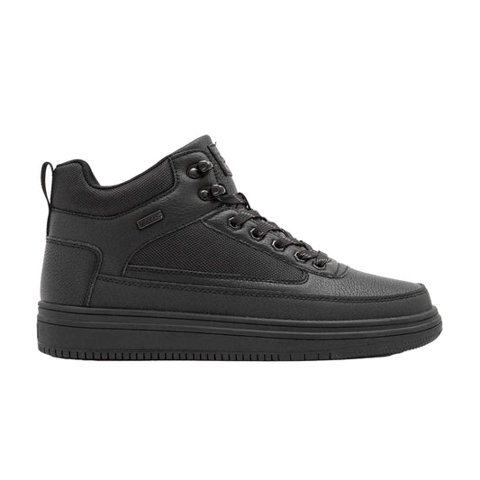 Black - Front - Aldo Mens Thunder Synthetic Leather Hiking Boots