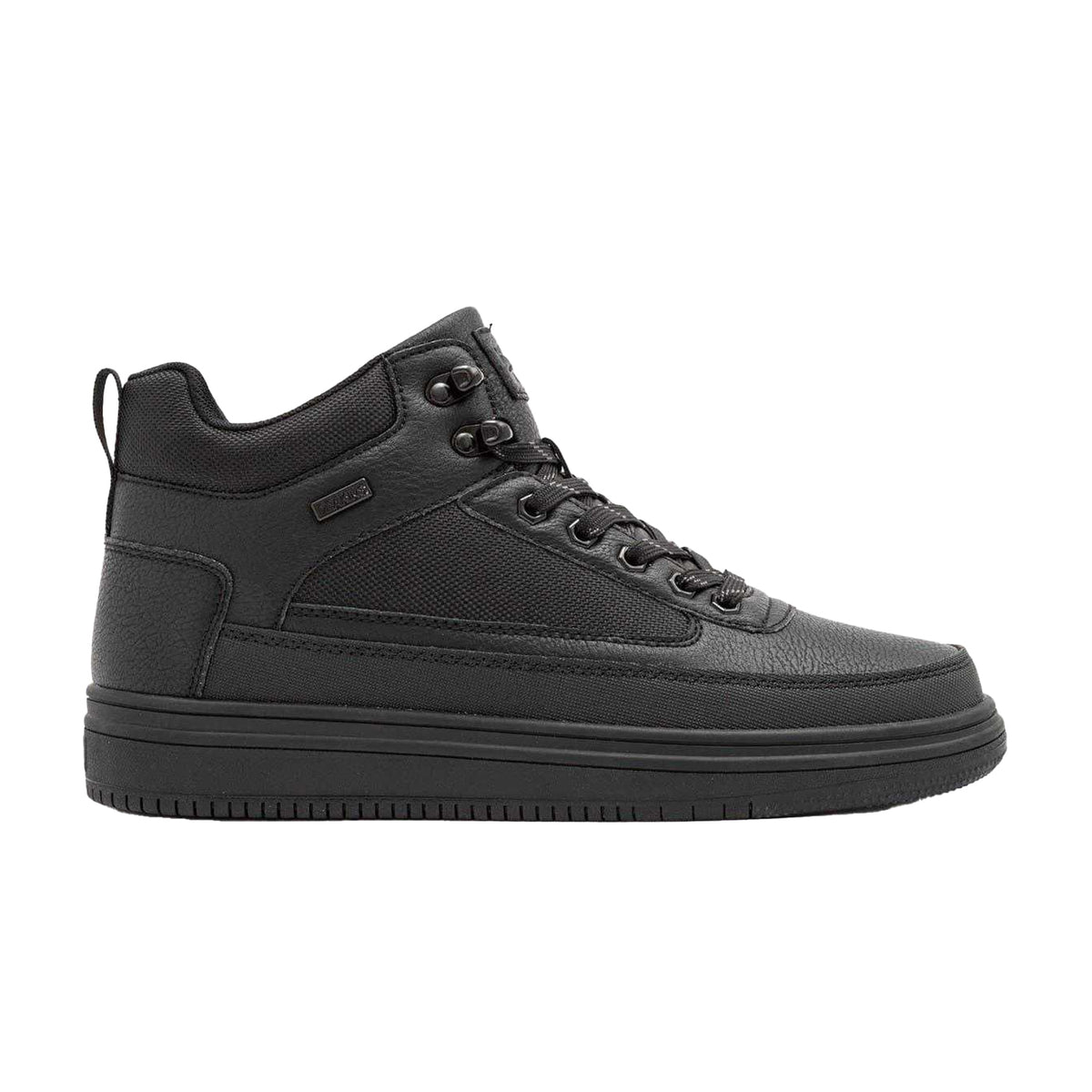 Black - Front - Aldo Mens Thunder Synthetic Leather Hiking Boots