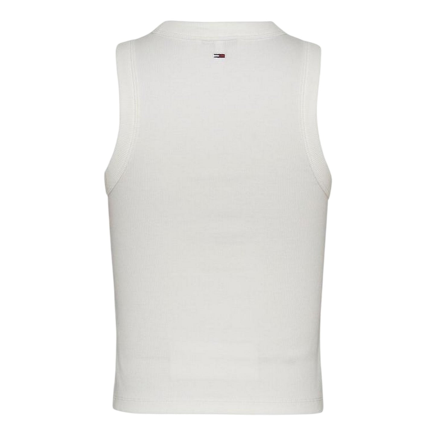 Ecru - Back - Tommy Jeans Womens-Ladies New York City Ribbed Tank Top