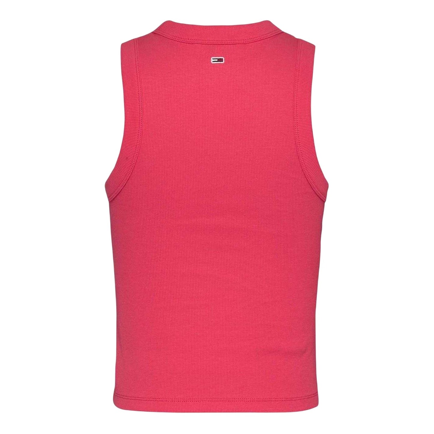 Pink - Back - Tommy Jeans Womens-Ladies New York City Ribbed Tank Top