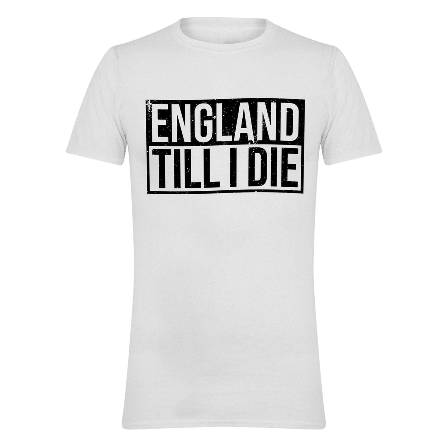 White - Front - AWD Mens England Till I Die T-Shirt