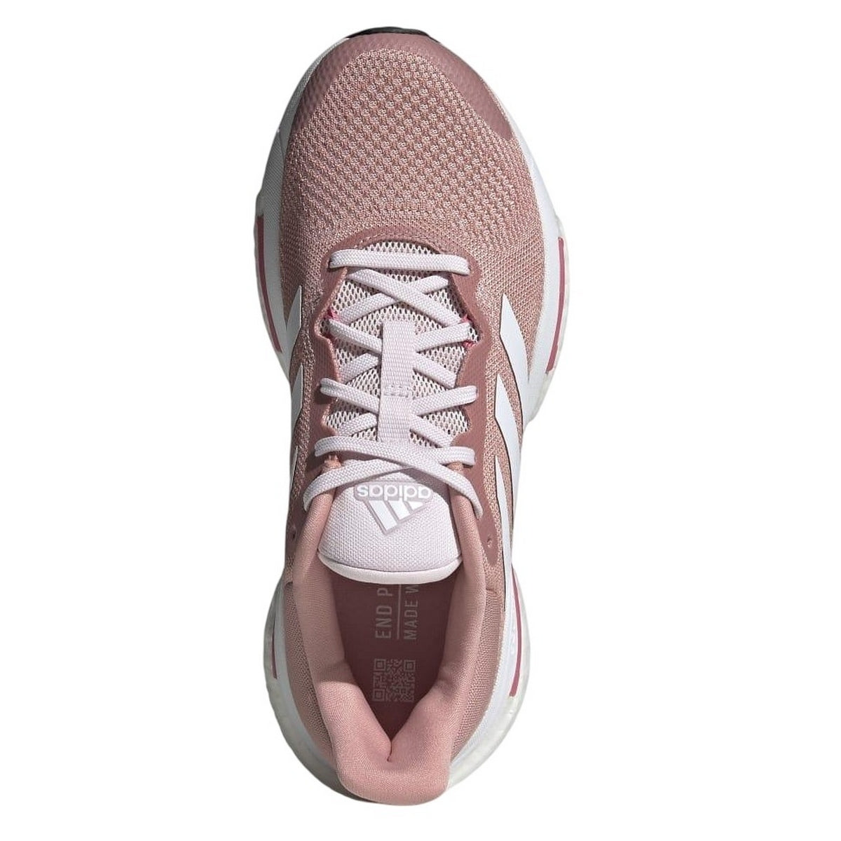 Pink-White - Back - Adidas Womens-Ladies Solarglide 5 Running Trainers