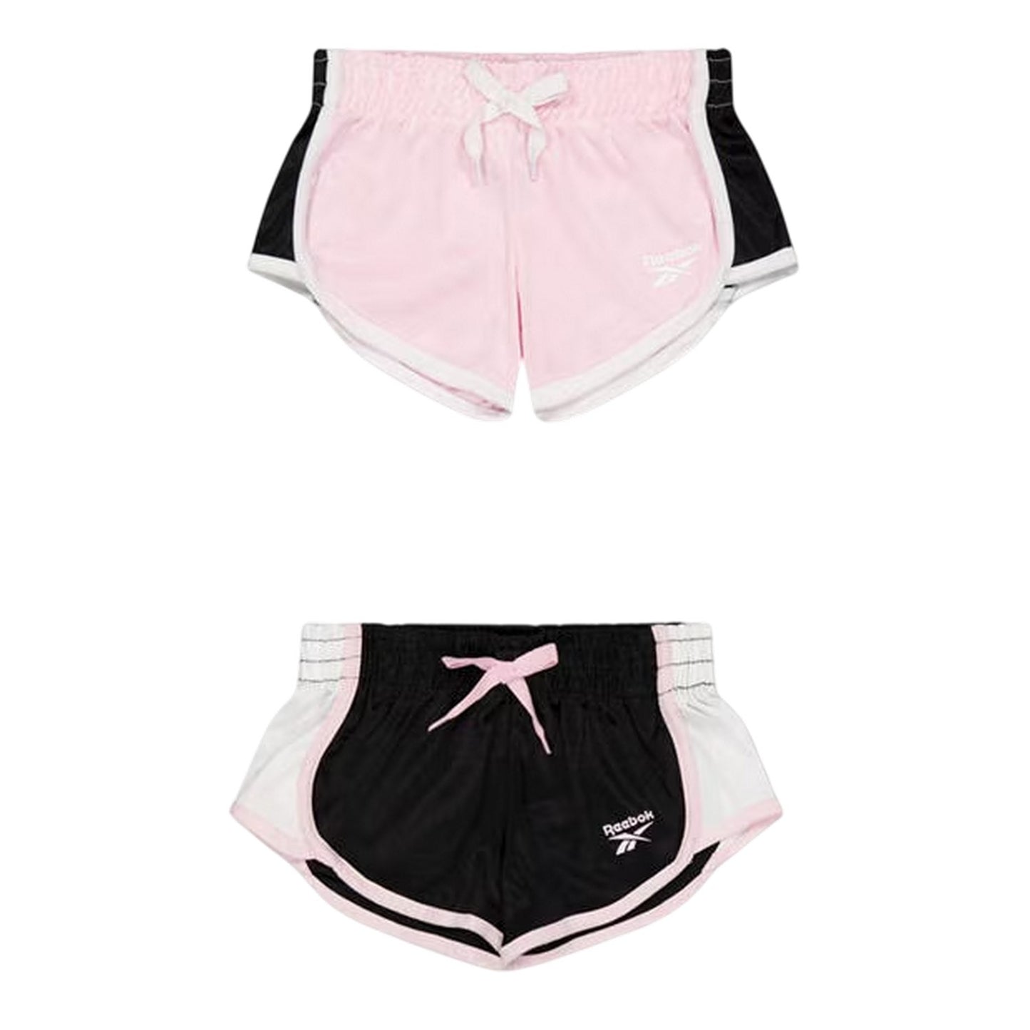 Pink Lady - Front - Reebok Girls Sport Shorts (Pack of 2)