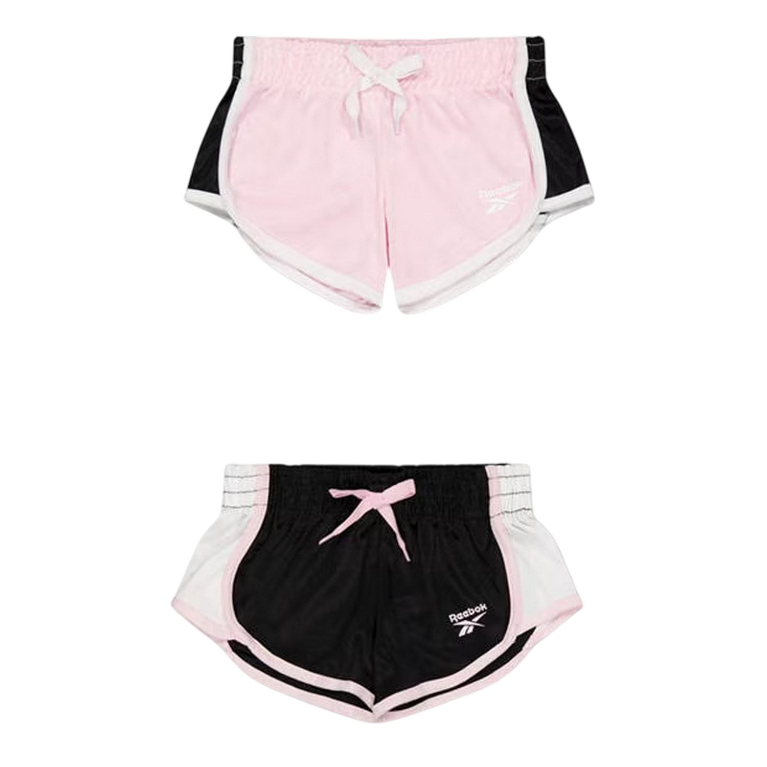 Pink Lady - Front - Reebok Girls Sport Shorts (Pack of 2)