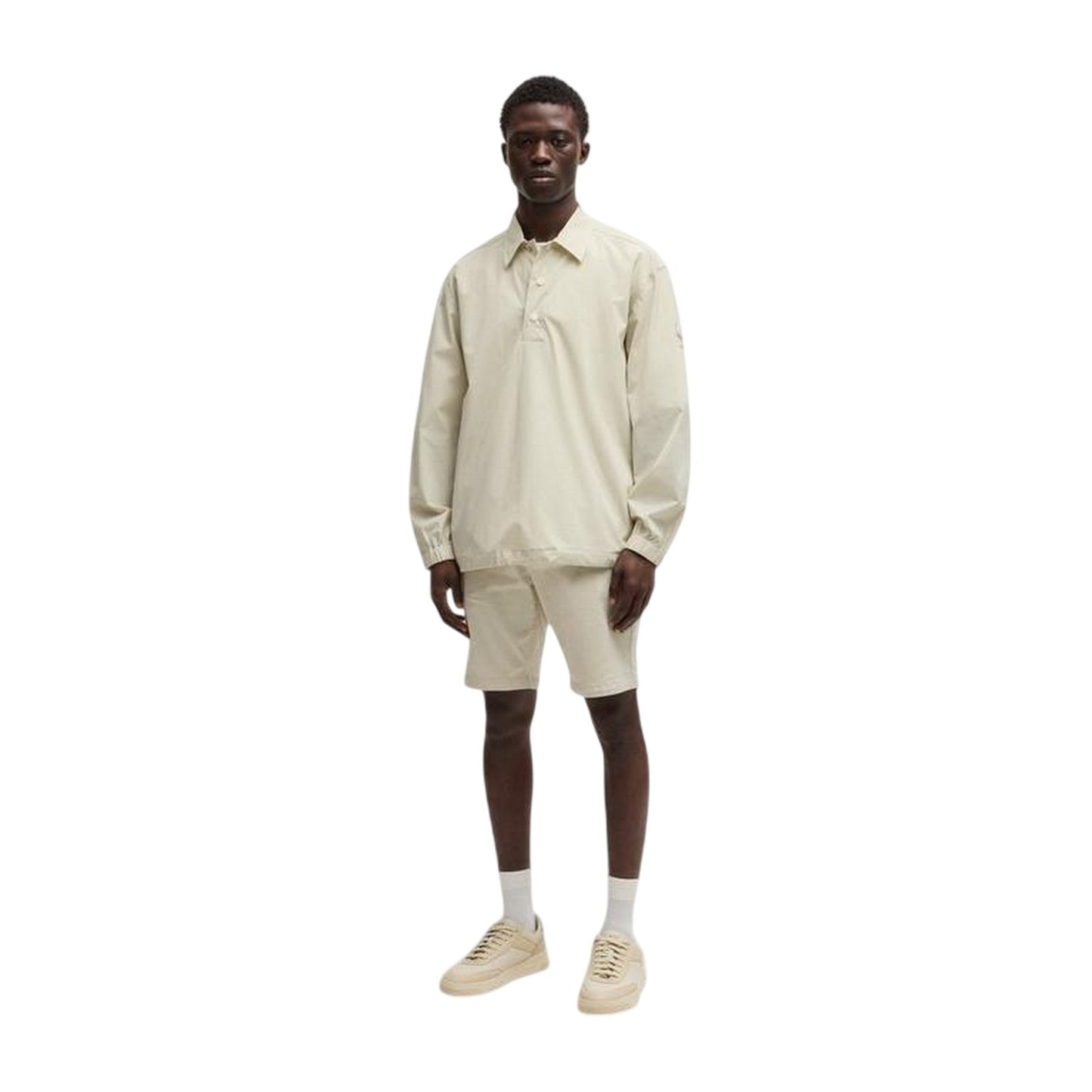 Light Beige - Side - Boss Mens Slim Chino Shorts
