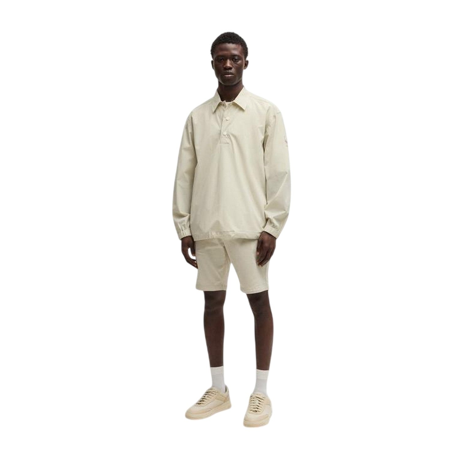 Light Beige - Side - Boss Mens Slim Chino Shorts