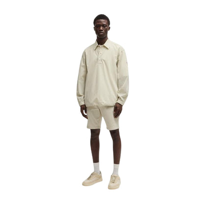 Light Beige - Side - Boss Mens Slim Chino Shorts