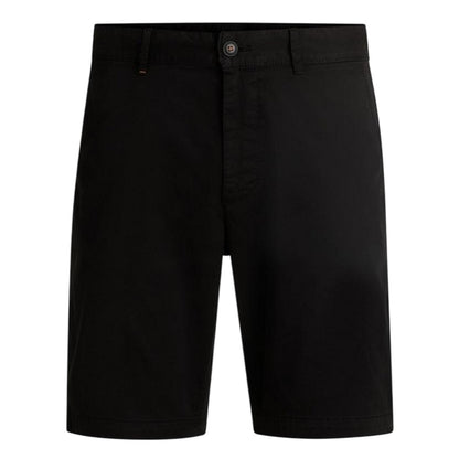 Black - Front - Boss Mens Slim Chino Shorts