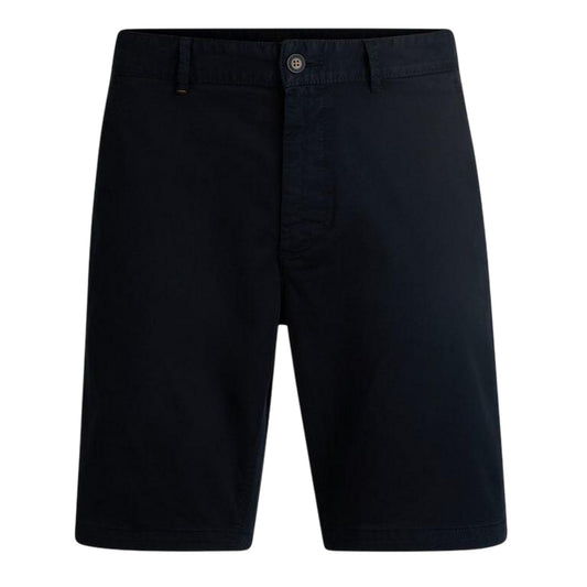 Dark Blue - Front - Boss Mens Slim Chino Shorts