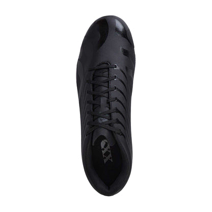 Black-Silver - Side - Canterbury Mens Stampede Groundbreak Team Patterned Leather Soft Ground Rugby Boots