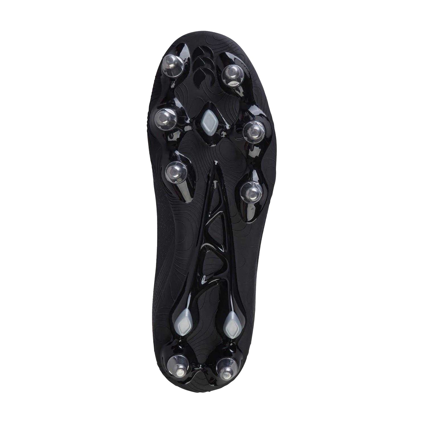 Black-Silver - Lifestyle - Canterbury Mens Stampede Groundbreak Team Patterned Leather Soft Ground Rugby Boots