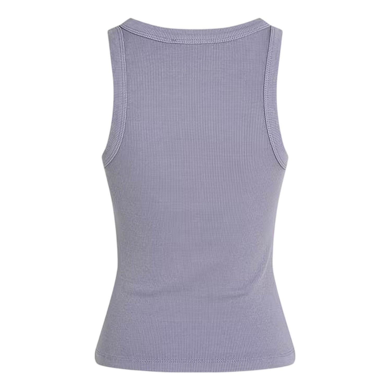 Violet - Back - Calvin Klein Womens-Ladies Ribbed Slim Tank Top