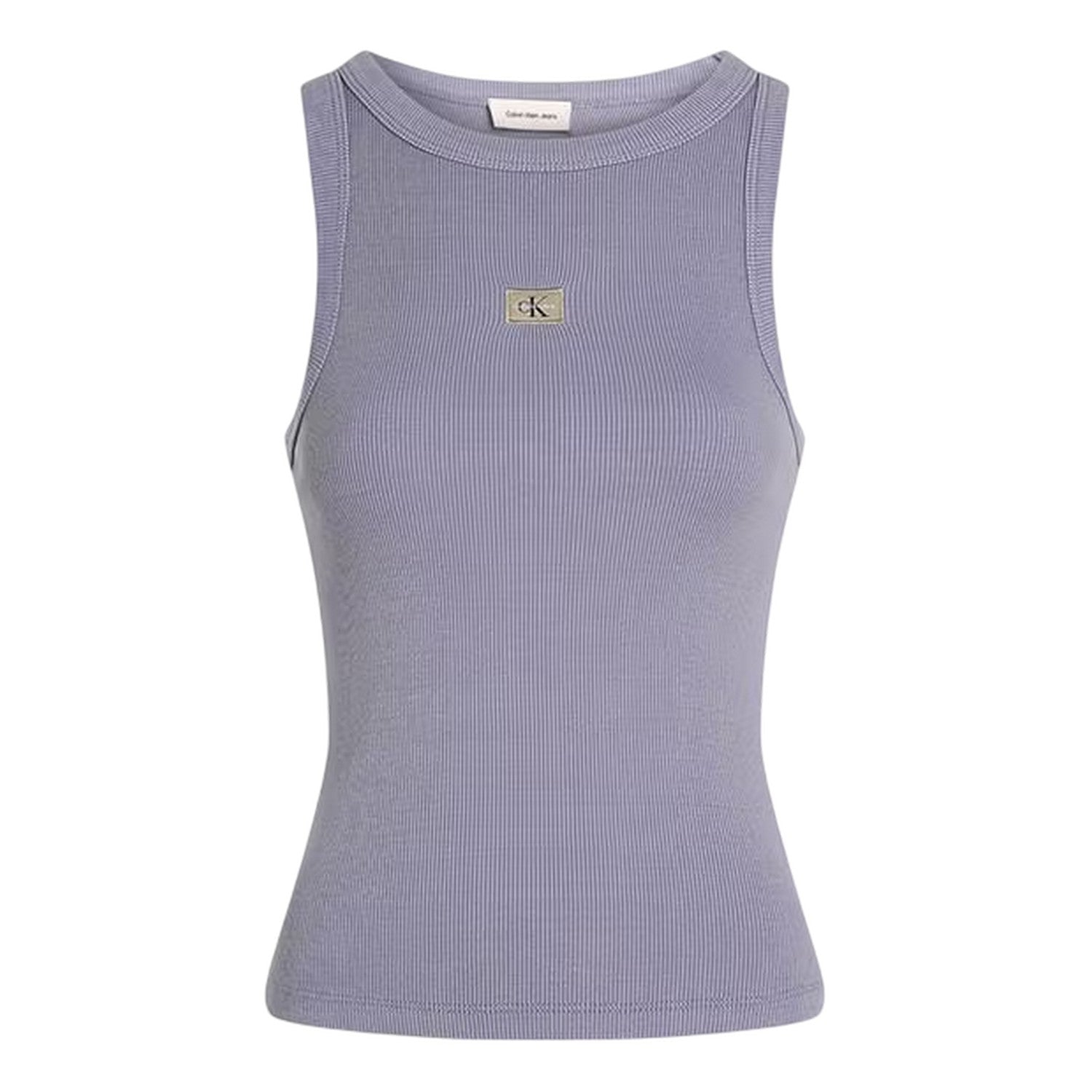 Violet - Front - Calvin Klein Womens-Ladies Ribbed Slim Tank Top