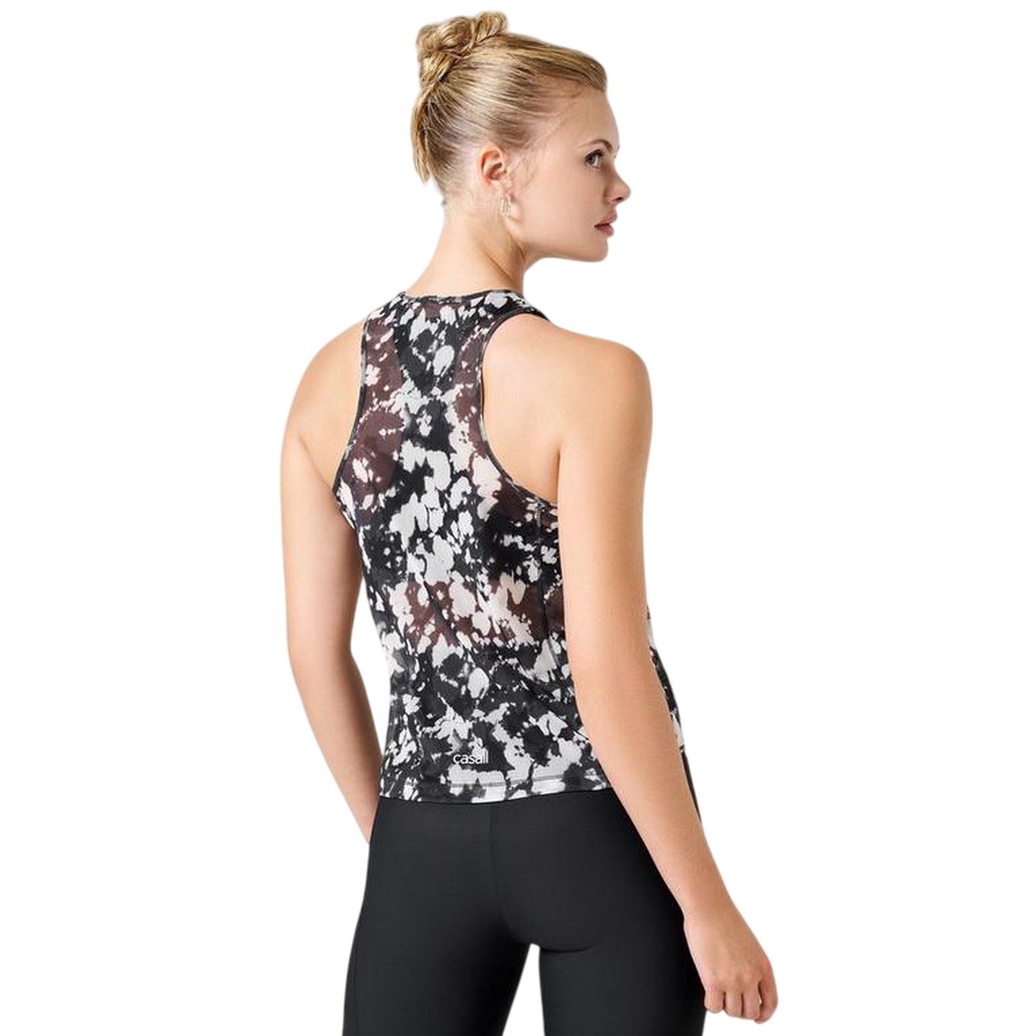 Halo Grey - Back - Casall Womens-Ladies Sheer Crew Neck Regular Tank Top