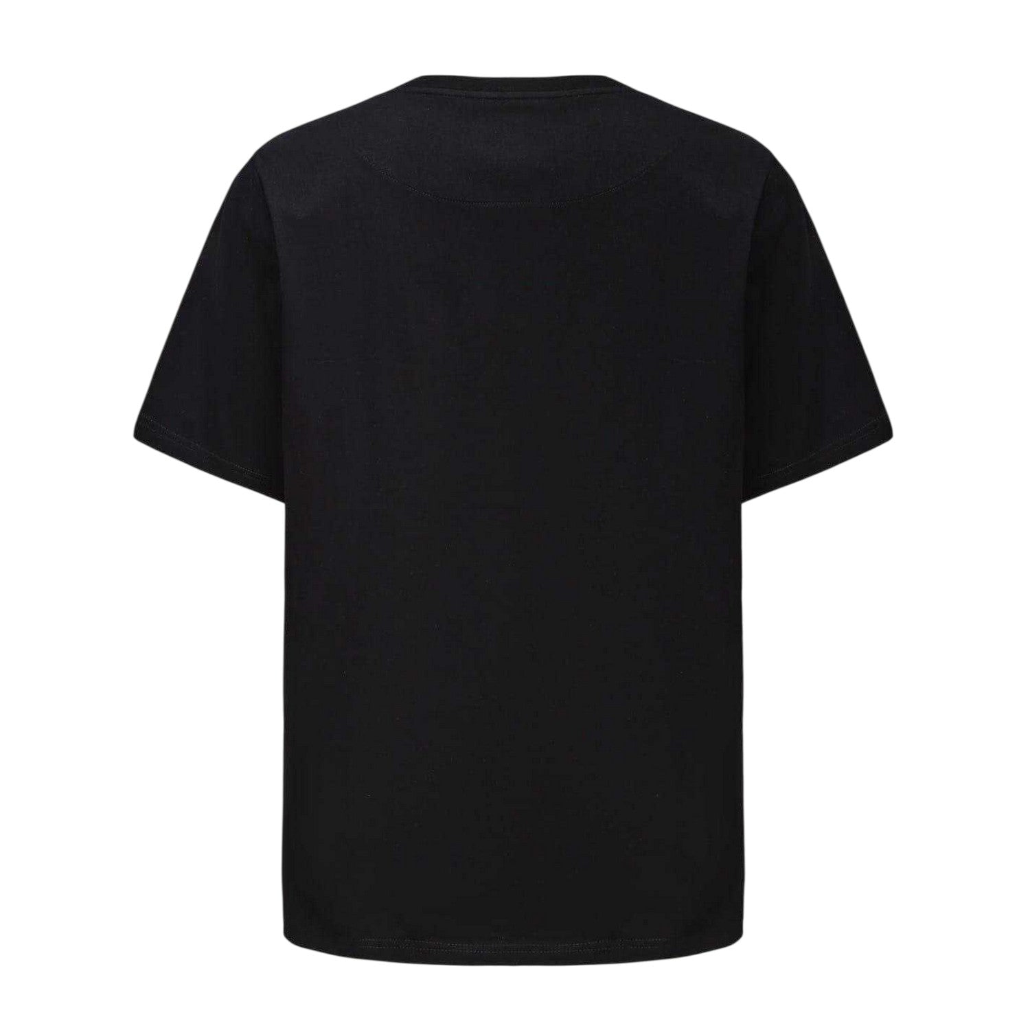 Black - Back - Pretty Green Mens Small Logo Cotton T-Shirt