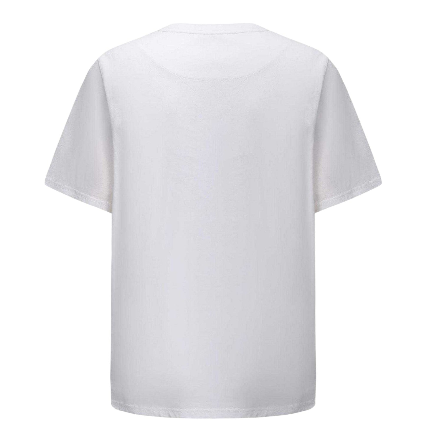 White - Back - Pretty Green Mens Small Logo Cotton T-Shirt