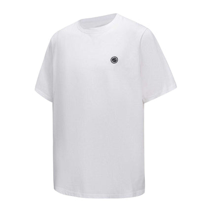 White - Side - Pretty Green Mens Small Logo Cotton T-Shirt