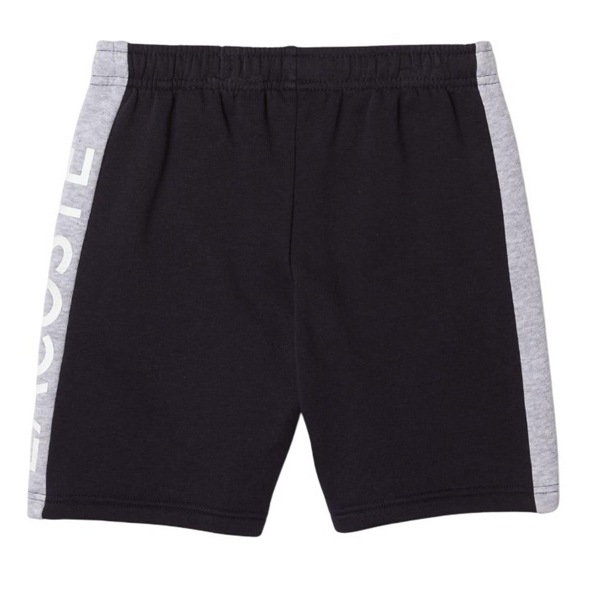 Navy-Grey - Front - Lacoste Boys Organic Cotton Colour Stripe Shorts
