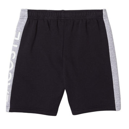 Navy-Grey - Front - Lacoste Boys Organic Cotton Colour Stripe Shorts