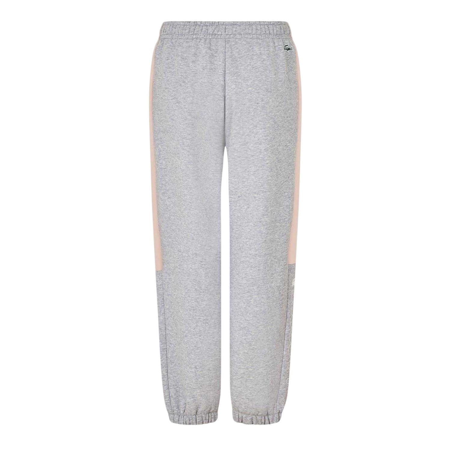 Silver - Front - Lacoste Womens-Ladies Fleece Open Straight Joggers
