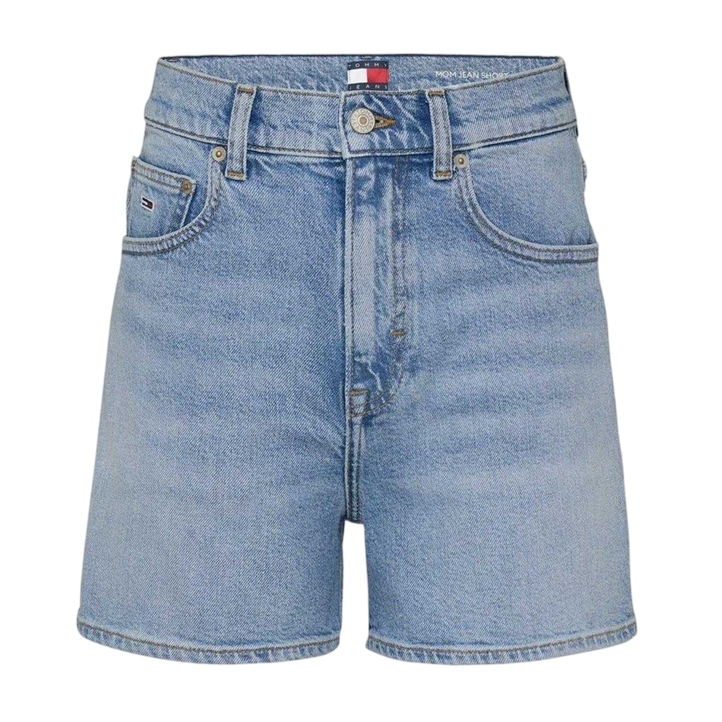 Light Denim - Front - Tommy Jeans Womens-Ladies Denim Shorts
