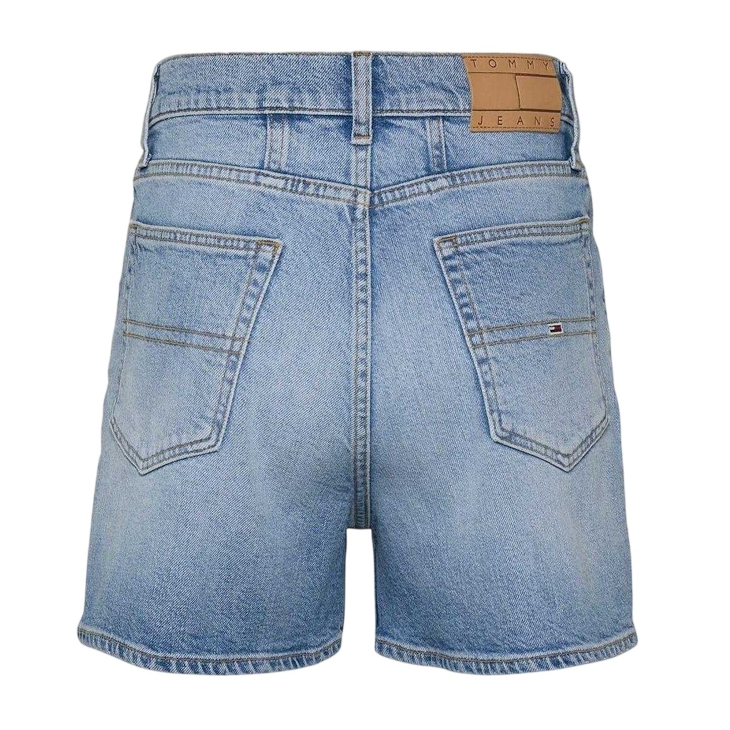 Light Denim - Back - Tommy Jeans Womens-Ladies Denim Shorts