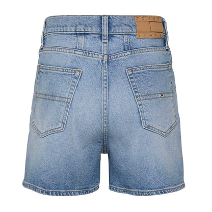 Light Denim - Back - Tommy Jeans Womens-Ladies Denim Shorts