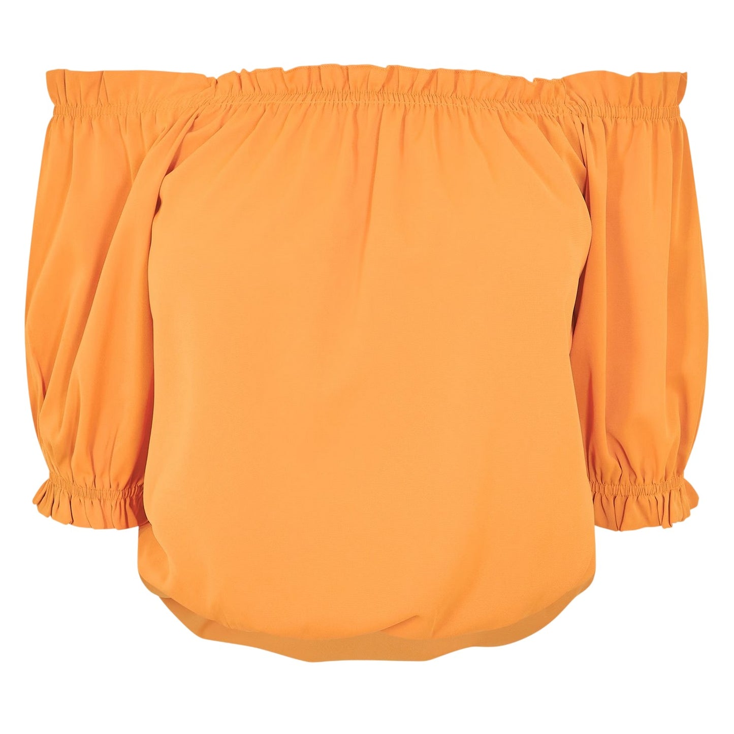Orange - Front - AX Paris Womens-Ladies Frill Detail Off-the-Shoulder Top