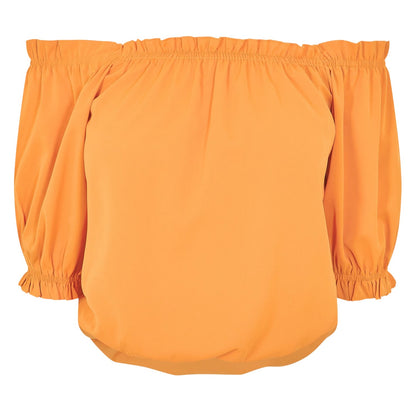 Orange - Front - AX Paris Womens-Ladies Frill Detail Off-the-Shoulder Top