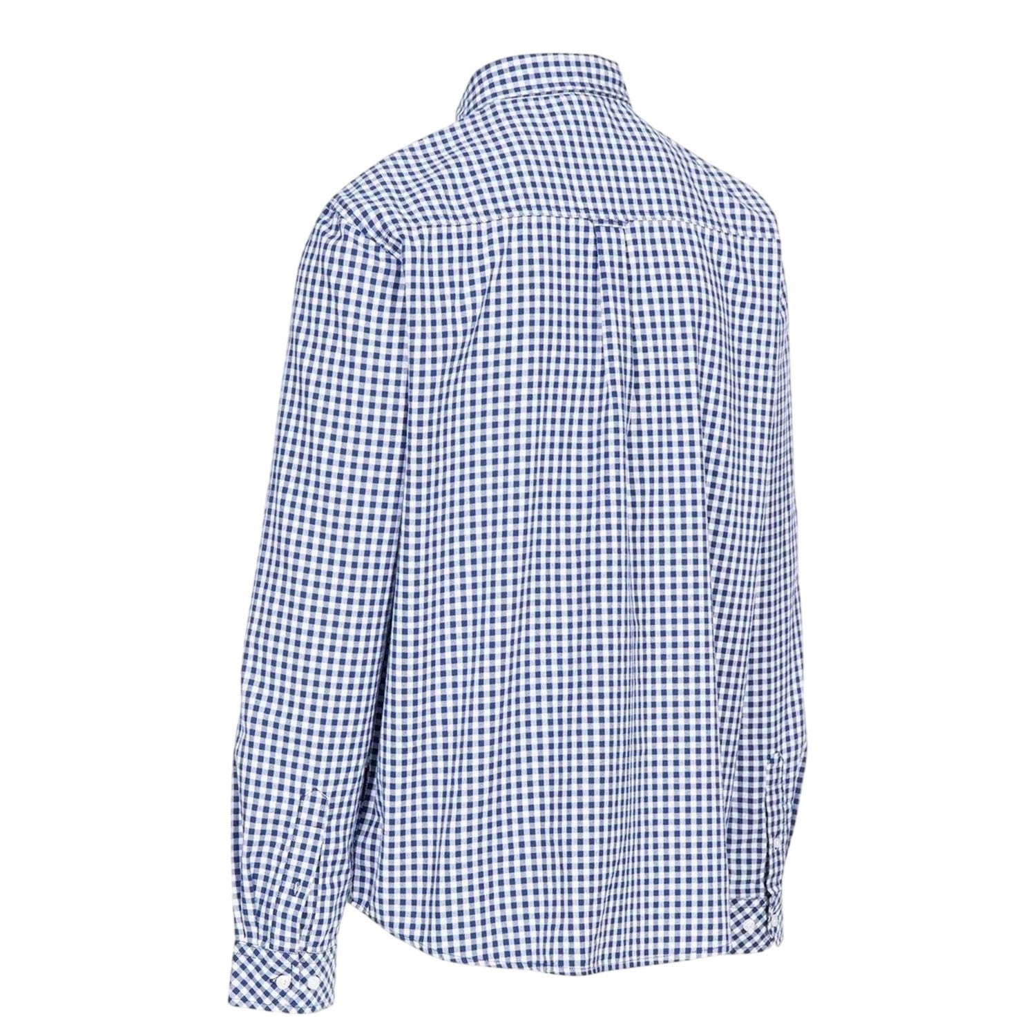 Blue Check - Back - Trespass Mens Checkerboard Button-Down Shirt