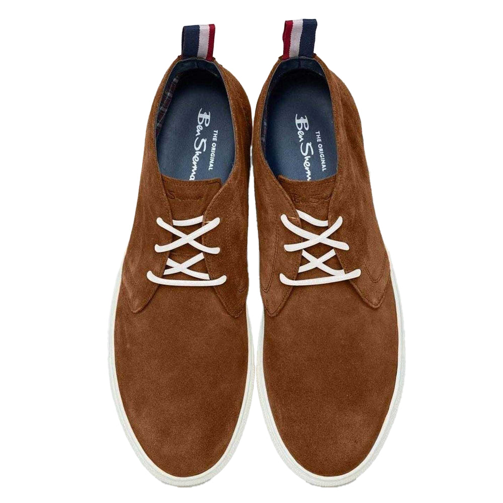 Tan - Side - Ben Sherman Mens Suede Ankle Boots