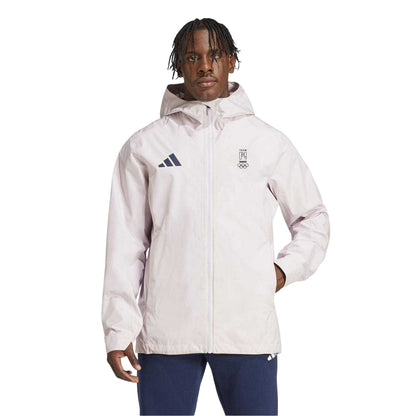Almost Pink - Side - Adidas Unisex Adult Poland Hooded Jacket