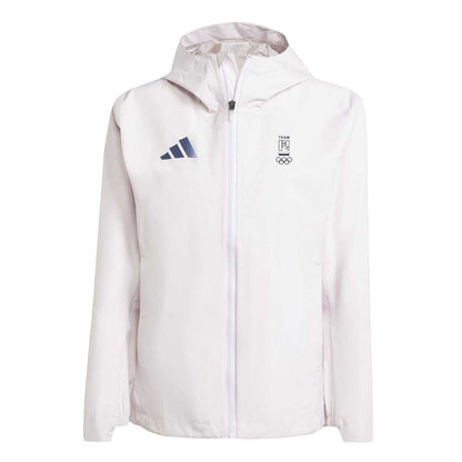 Almost Pink - Front - Adidas Unisex Adult Poland Hooded Jacket