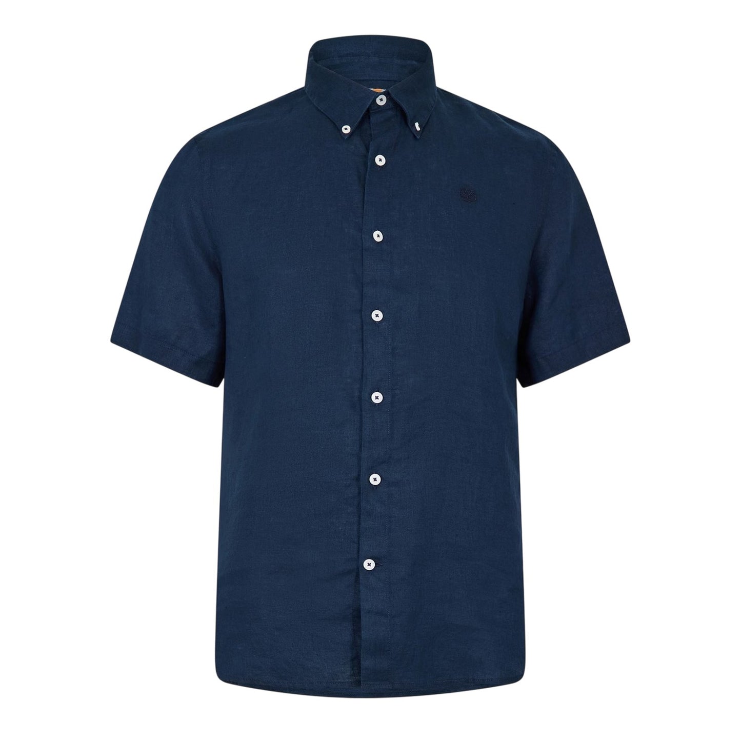 Dark Sapphire - Front - Timberland Mens Mill Brook Linen Collared Button-Down Shirt