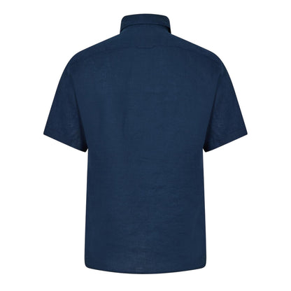 Dark Sapphire - Back - Timberland Mens Mill Brook Linen Collared Button-Down Shirt