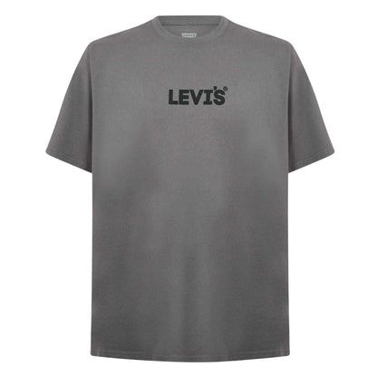 Gargoyle Grey - Front - Levis Mens Logo Cotton T-Shirt